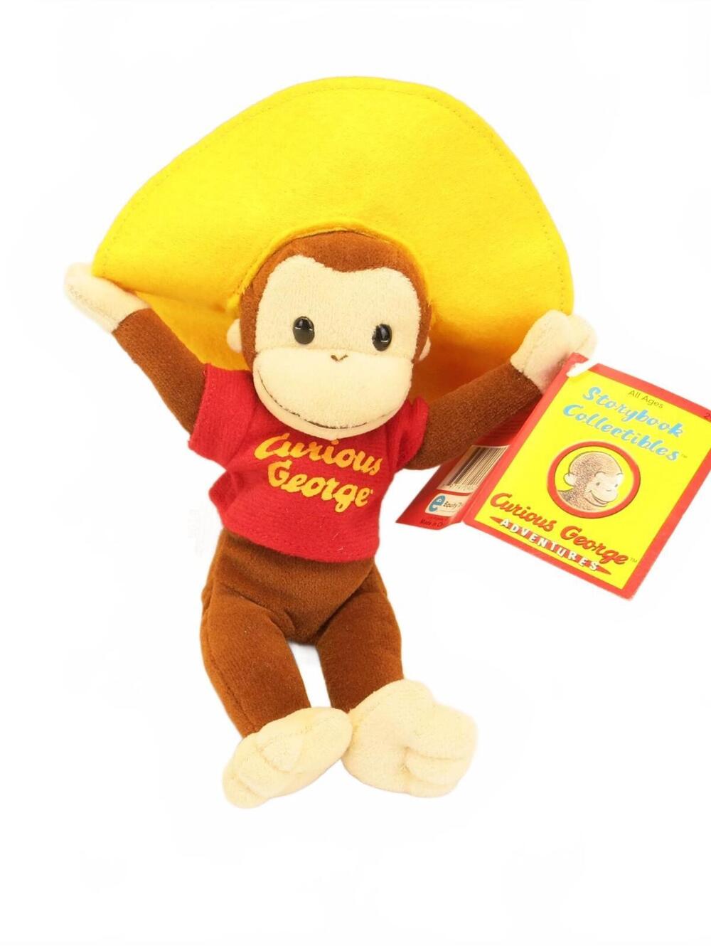 Vintage Applause Storybook Collection Curious George in Yellow Hat Plush Toy 9"